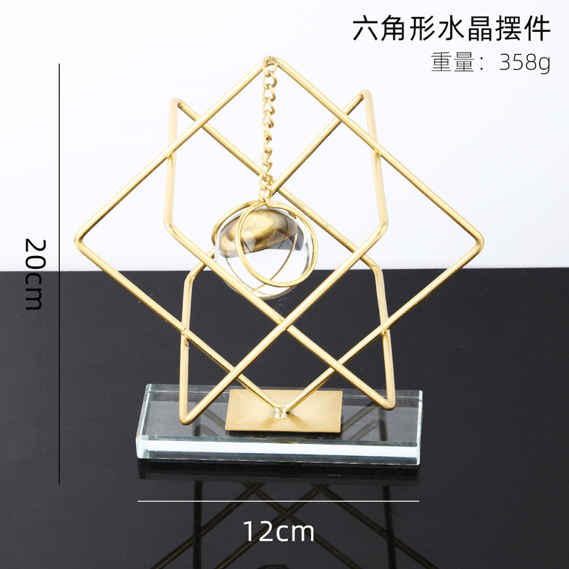 北欧アイアン幾何学的な小さな装飾品玄関リビングルームテレビキャビネットワインキャビネットオフィスクリエイティブホームデコレーション家具|undefined