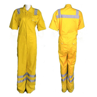 Export West Asia polyester cotton short sleeve one-piece overalls manufacturers polyester cotton one-piece tooling