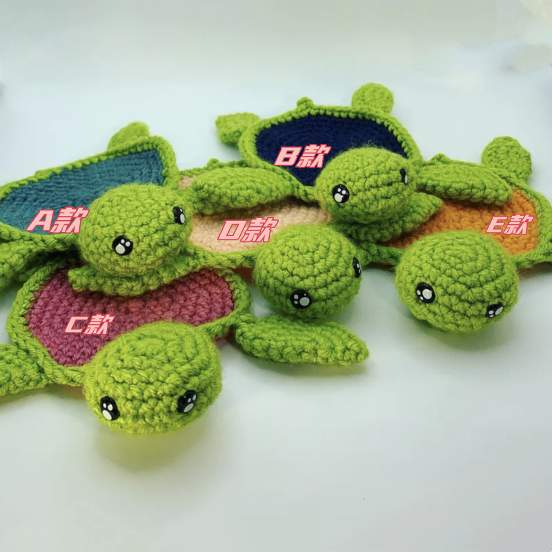 Posavasos de Ganchillo Hechos a Mano de Estilo Nuevo Transfronterizo, Lindos Posavasos de Tortuga, Producto Terminado, Aislante de Calor para Escritorio, Mantel Individual para Tazas