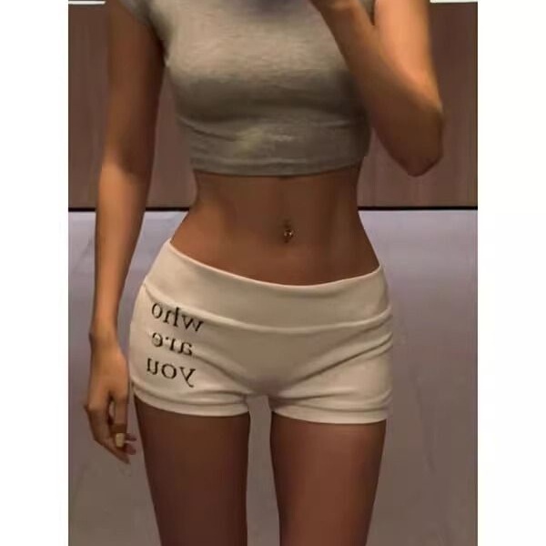 Low-Waist Tight-Fitting Hip-Covering Fitness Outerwear Sports Hot Pants for Women Thin Summer Hot Girl White Casual Bottoming Shorts Cross-Border Low-Waist Tight-Fitting Hip-Covering Fitness Outerwear Sports Hot Pants for Women Thin Summer Hot Girl White Casual Bottoming Shorts Cross-Border