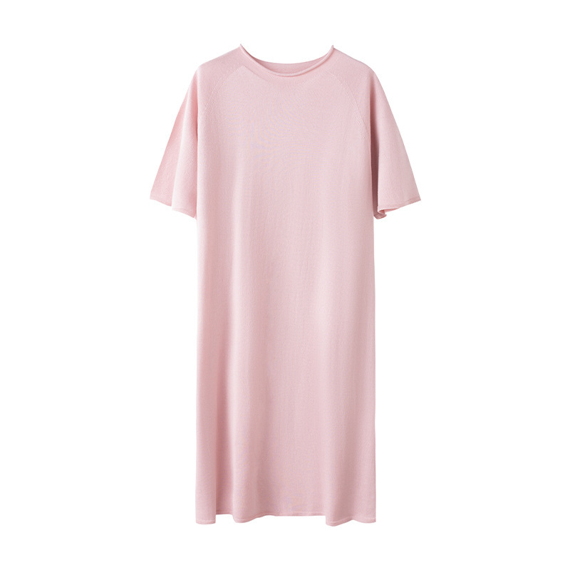Consinee Mulberry Silk Cashmere Summer Dress Lazy Casual Air Dress Straight Hem Skirt Br