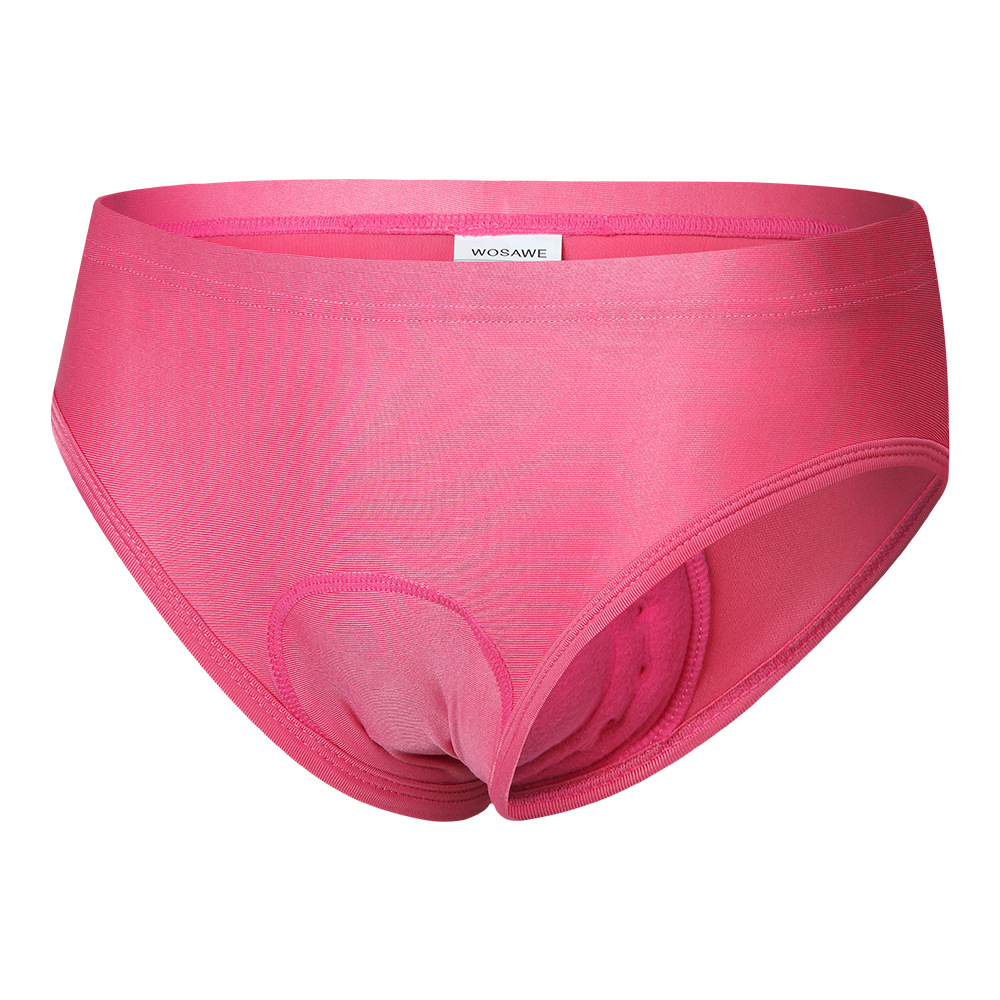 WOSAWE suministro transfronterizo de ropa interior deportiva de Ciclismo de mujer 3D engrosada cojín de silicona triángulo ropa interior ligera de secado rápido