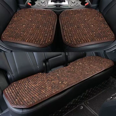 Root Cushion Wooden Beads Single Piece Cool pad - 3d-net-three-piece-set-with-coffee-edge-piece