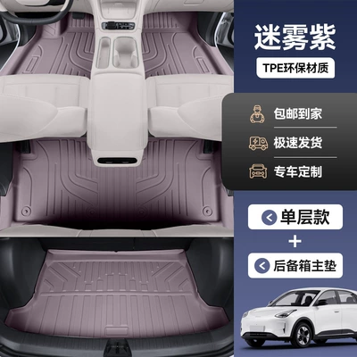 Car Carpet: Surround Threshold Car Floor Mats - geely-star-wish-single-layer-model-misty-purple-trunk-mat