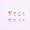 DIY jewelry accessories real gold and color shelter half a monthly buckle CCC C buckle opening bead to locate the tail buckle