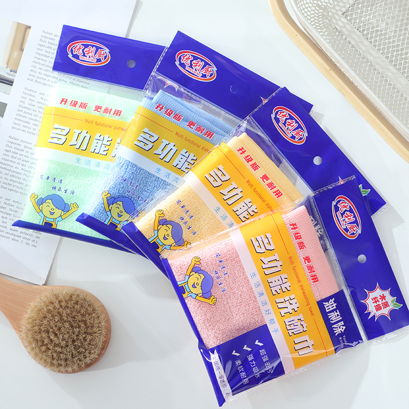 油利は皿洗いタオルを除いて吸水して油をつけにくいキッチン雑巾木繊維皿洗い布卸売り