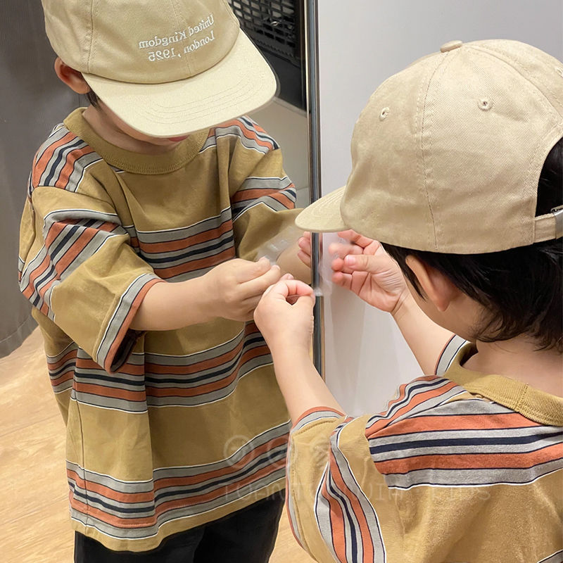 年中クリアランス、男の子と女の子向けの高コストパフォーマンスTシャツ、夏用子供用半袖コットン（返品不可//レビューなし1|undefined