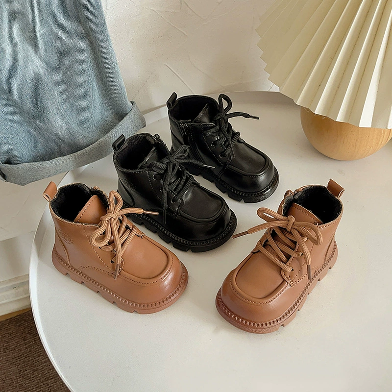 Детские сапоги Martin плюс бархат, чтобы согреться зимой 2024 новый 1-3 года 2 мужчины и женщины нескользящие хлопковые сапоги