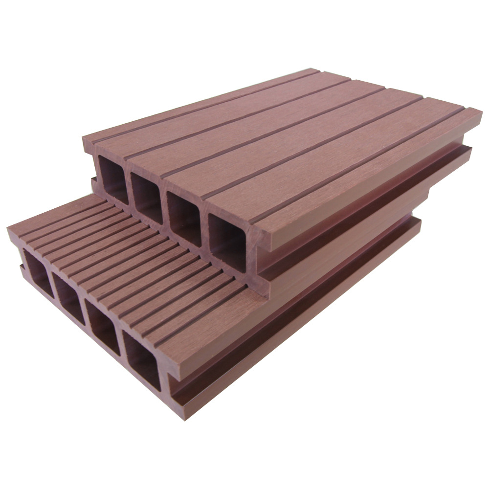 Madera de plástico WPC piso generación cuadrado agujero 140*35 protección del medio ambiente plástico madera Material jardín decoración al aire libre tablero anticorrosión madera image 7