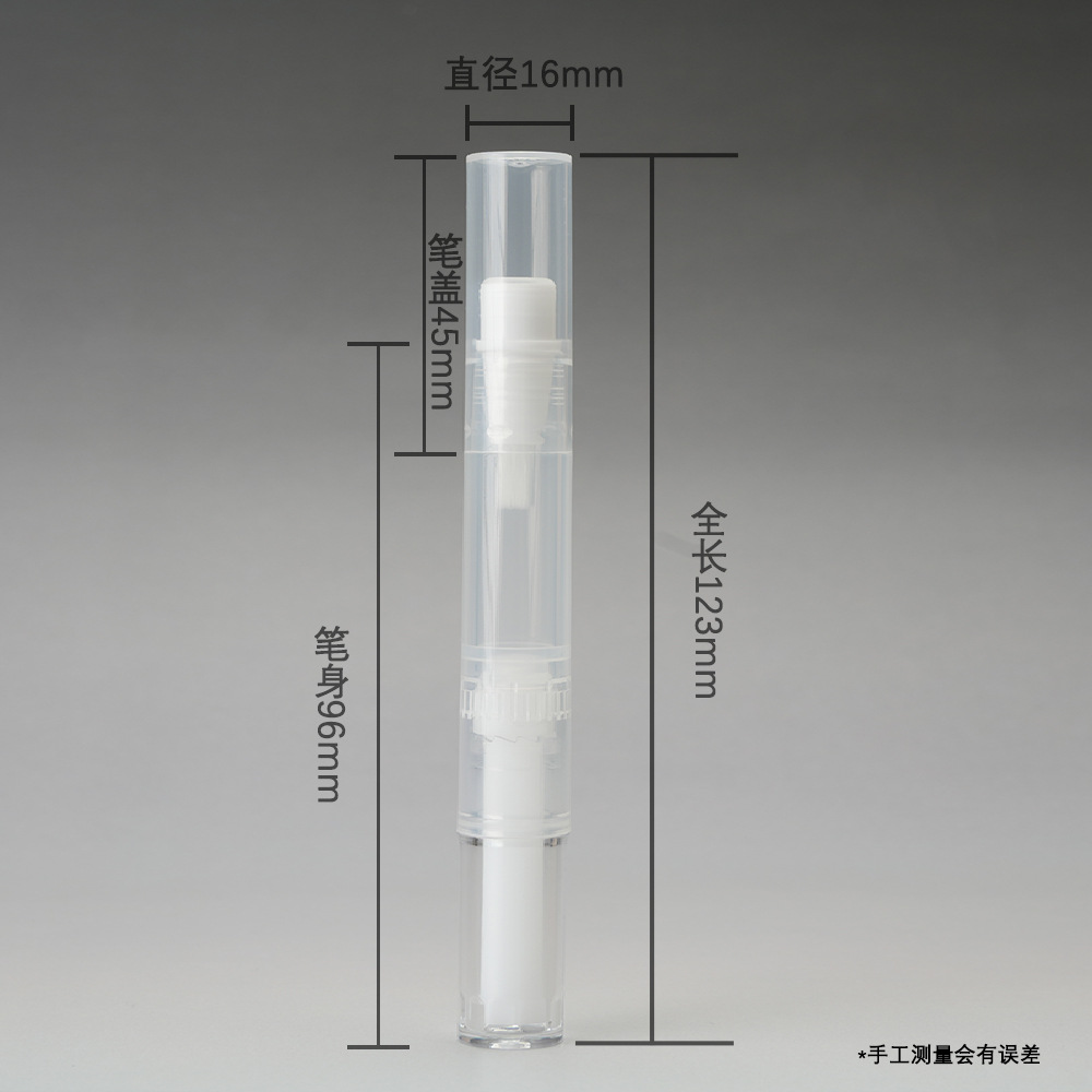 Bolígrafo de subenvasado 2ML, base líquida, bolígrafo giratorio, bolígrafo de belleza blanqueador, cabezal de cepillo, subenvasado cosmético, material de embalaje de viaje