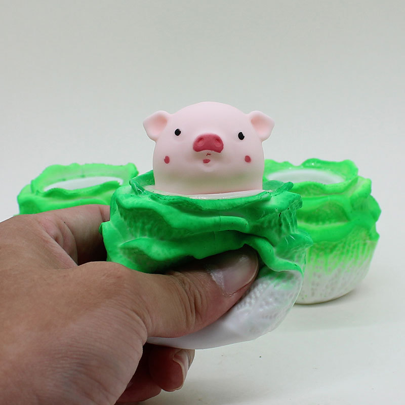 Descompresión de ventilación de juguete rábano conejo pellizco música nueva exótica zanahoria taza descompresión juguete zanahoria conejo squeeze taza