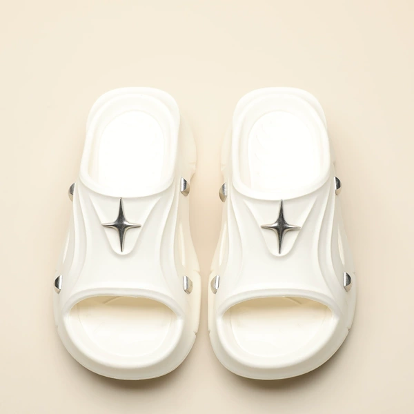 Beige slippers platform, 36v