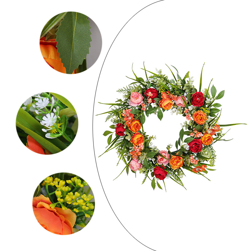 Guirnalda de Primavera de Mini Peonías de Hong Kong Love, Guirnalda Artificial Más Vendida en Amazon, Decoración Colgante para Ventanas, Puertas y Jardines