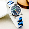 Silica gel cartoon camouflage waterproof cute children's watch strap for elementary school students for boys, Birthday gift