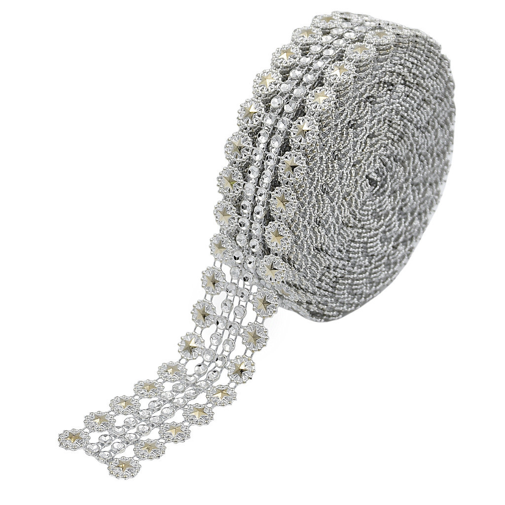 Cruz-frontera plata estrella de cinco puntas línea hueca fila taladro vacío galvanoplastia malla de plástico lámpara de perforación decoración del hogar material cinturón