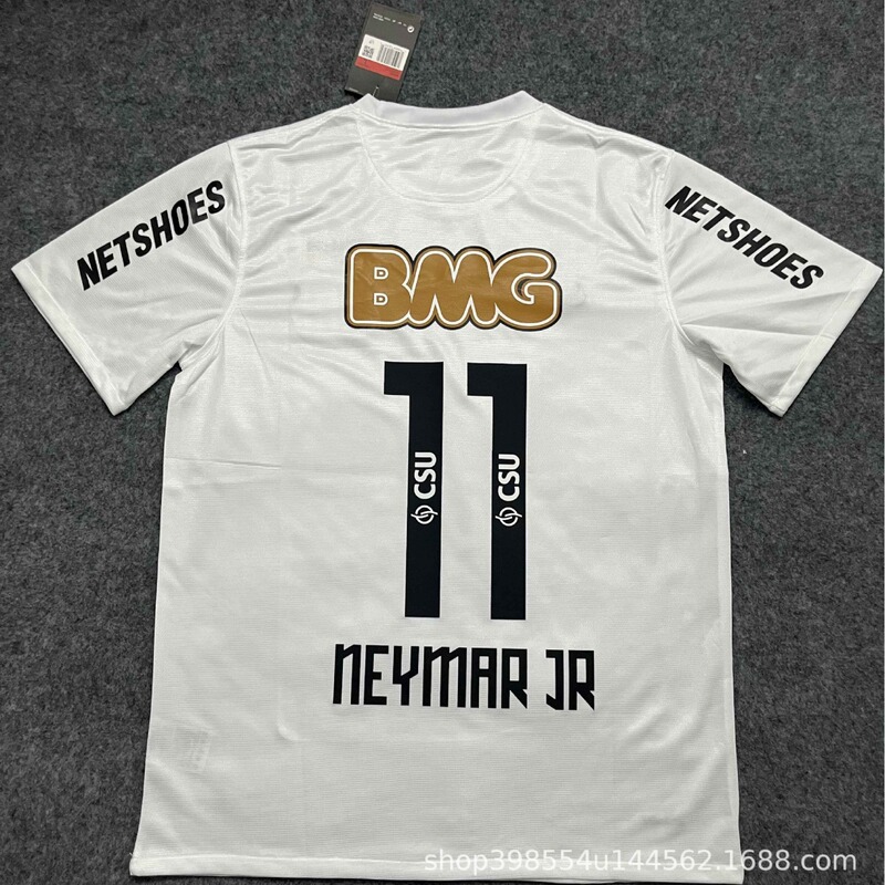 Brazil 2012 Santos Jersey shanduos commemorative edition football uniform No. 11 Neymar retro white children's clothing
