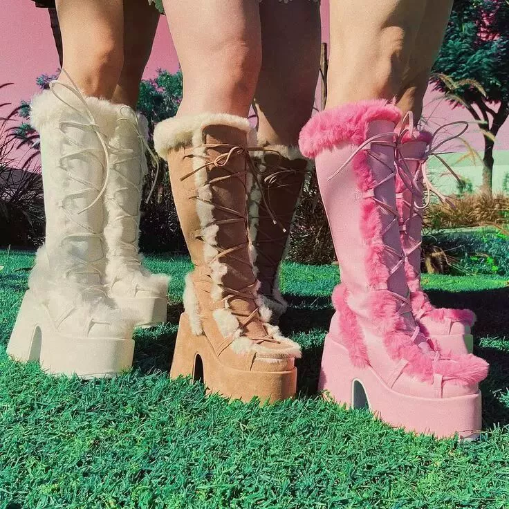 2022 осенне-зимняя новая женская обувь, модные сапоги на толстой подошве Mao на высоком каблуке 40-46, женские сапоги больших размеров на высоком каблуке