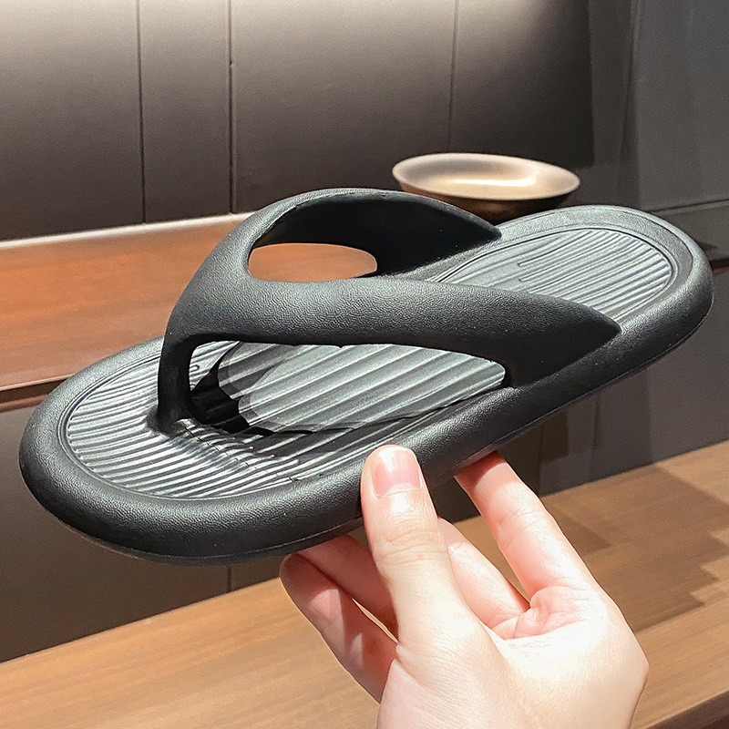 Zapatillas de suela gruesa de eva transfronteriza para hombres, sandalias y zapatillas de verano, zapatos de playa con clip, pisando mierda, pareja, chanclas, mujer