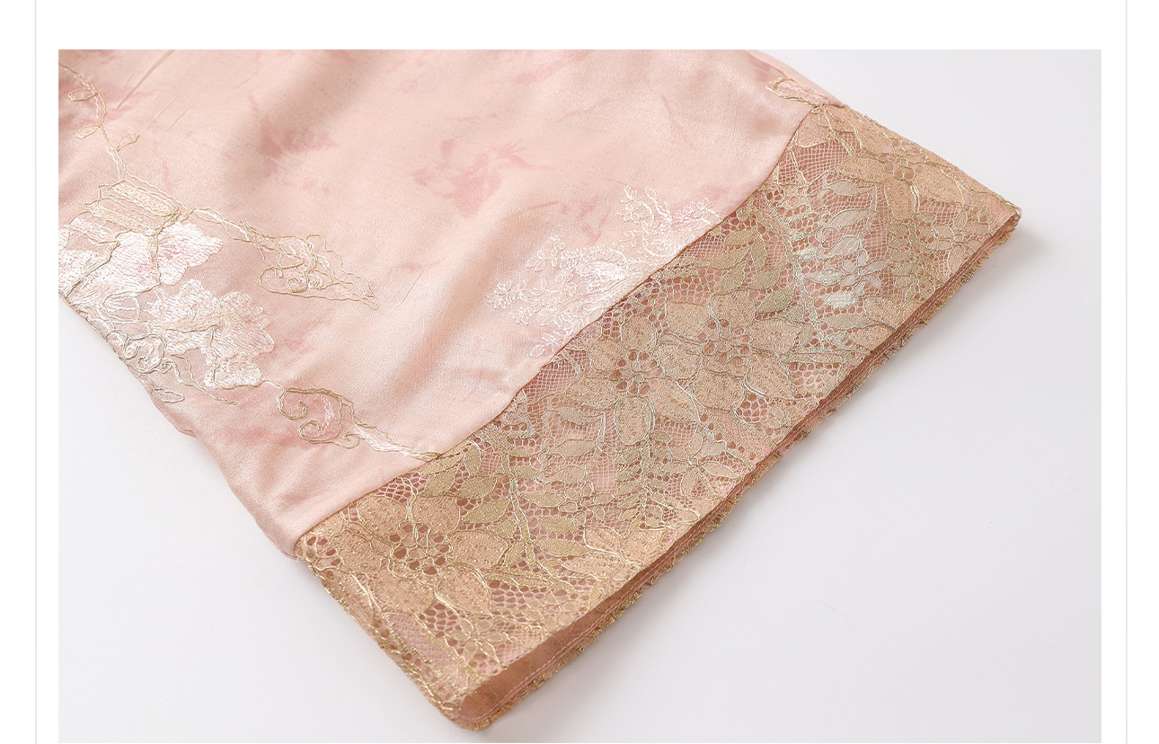 Áo khoác cardigan nữ phong cách Trung Hoa retro thêu hoa cột dây — hồng chi tiết 20