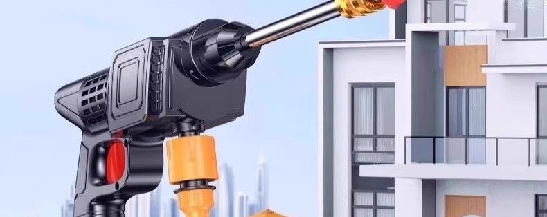 Lithium-ion battery-powered high-pressure washer for home use, wireless car washer, car washing tool, high-pressure water gun, lithium-ion battery-powered sprayer