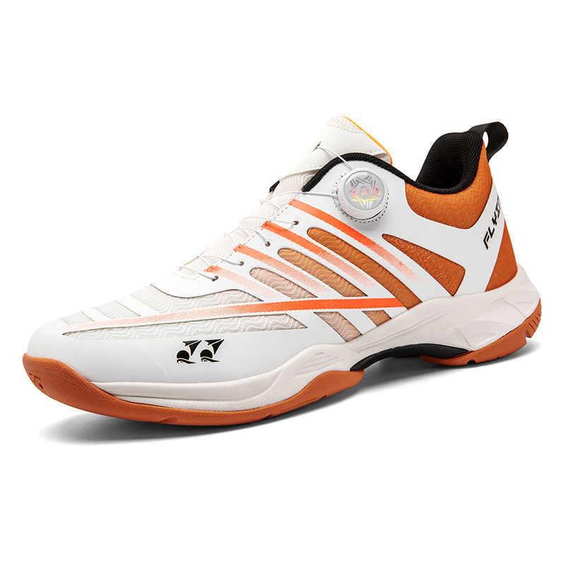 Nuevos zapatos de bádminton transfronterizos botón giratorio entrenamiento de tenis de mesa zapatos antideslizantes zapatos resistentes al desgaste