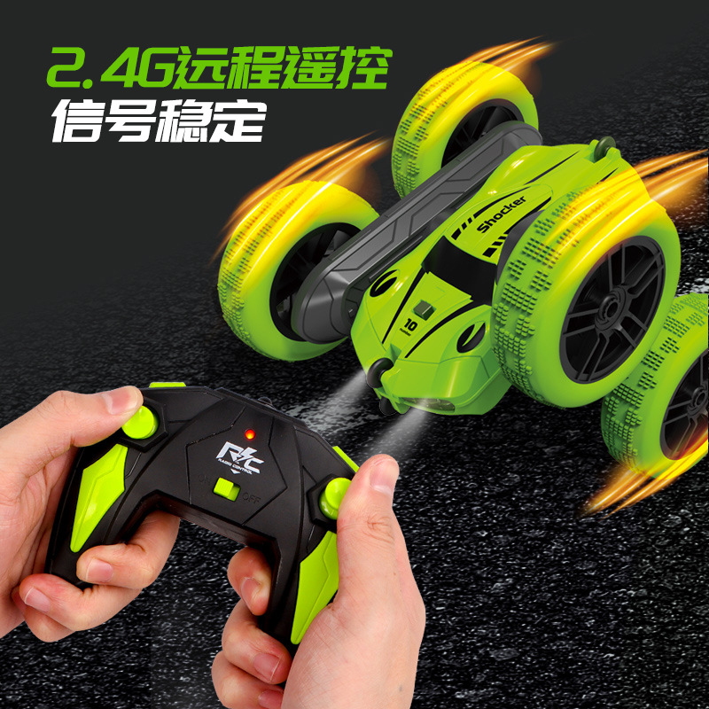 Transfronterizos 2.4G control remoto truco de luces frescas camión de volcado recargable de doble cara coche de control remoto