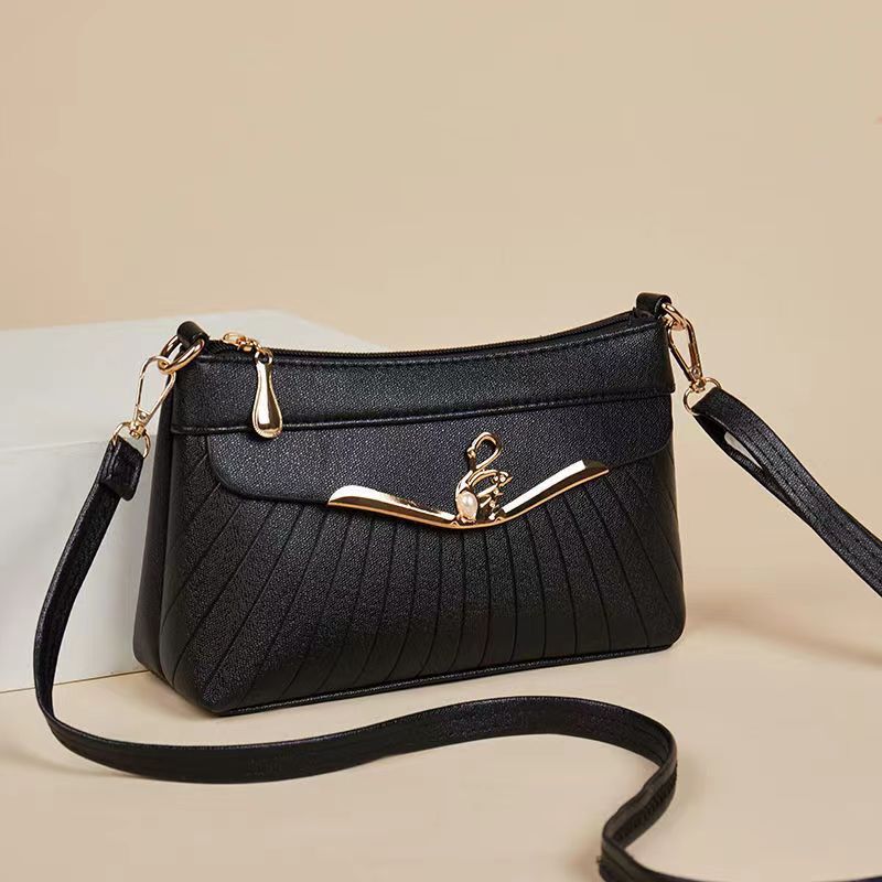Genuine Leather Texture 2024 Autumn and Winter New Crossbody Small Bag Fashionable Simple Ladies Shoulder Bag Middle-aged Mother Mobile Phone Genuine Leather Texture 2024 Autumn and Winter New Crossbody Small Bag Fashionable Simple Ladies Shoulder Bag Middle-aged Mother Mobile Phone