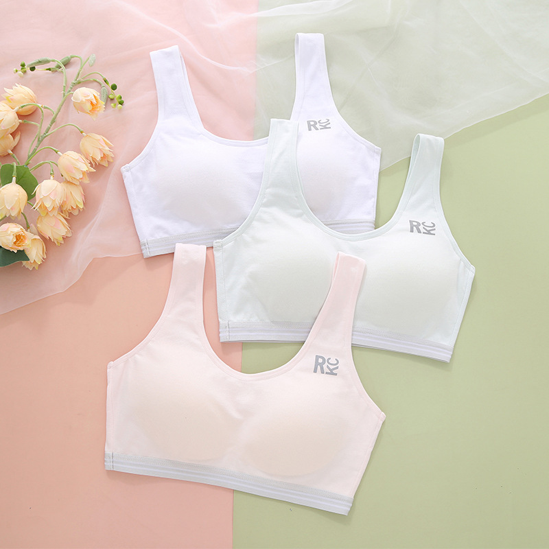 Seamless Developing Girls' Underwear Vest Student Girls' Anti-bump Bra Sports Base Vest Seamless Developing Girls' Underwear Vest Student Girls' Anti-bump Bra Sports Base Vest