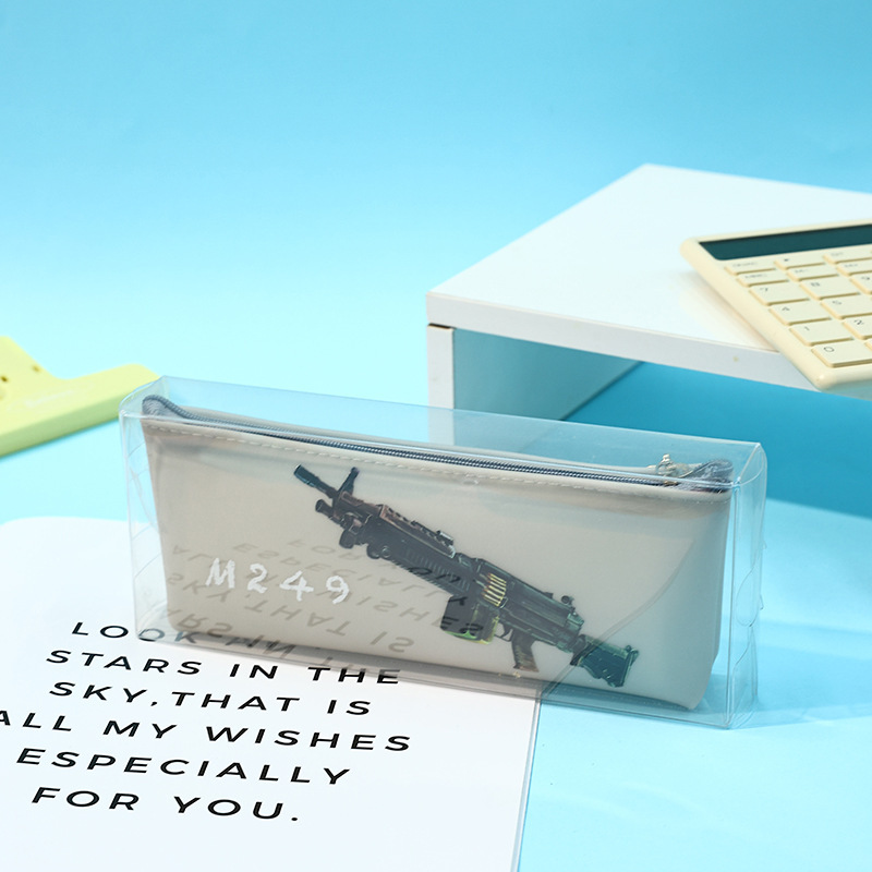 Estuche para lápices impermeable de una sola capa hexagonal, caja de papelería para niños de élite pacífica, caja de lápices de gran capacidad para estudiantes simples