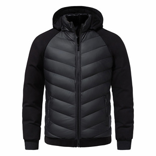 Cross-border European size men's hooded cotton-padded 2025 autumn and winter new men's business casual dad warm coat