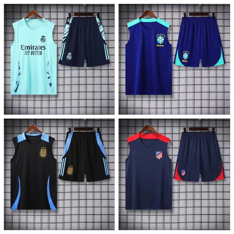 25-26 Barcelona Argentina Real Madrid Chelsea Brazil Training Vest Jersey Summer Vest Football Uniform Suit