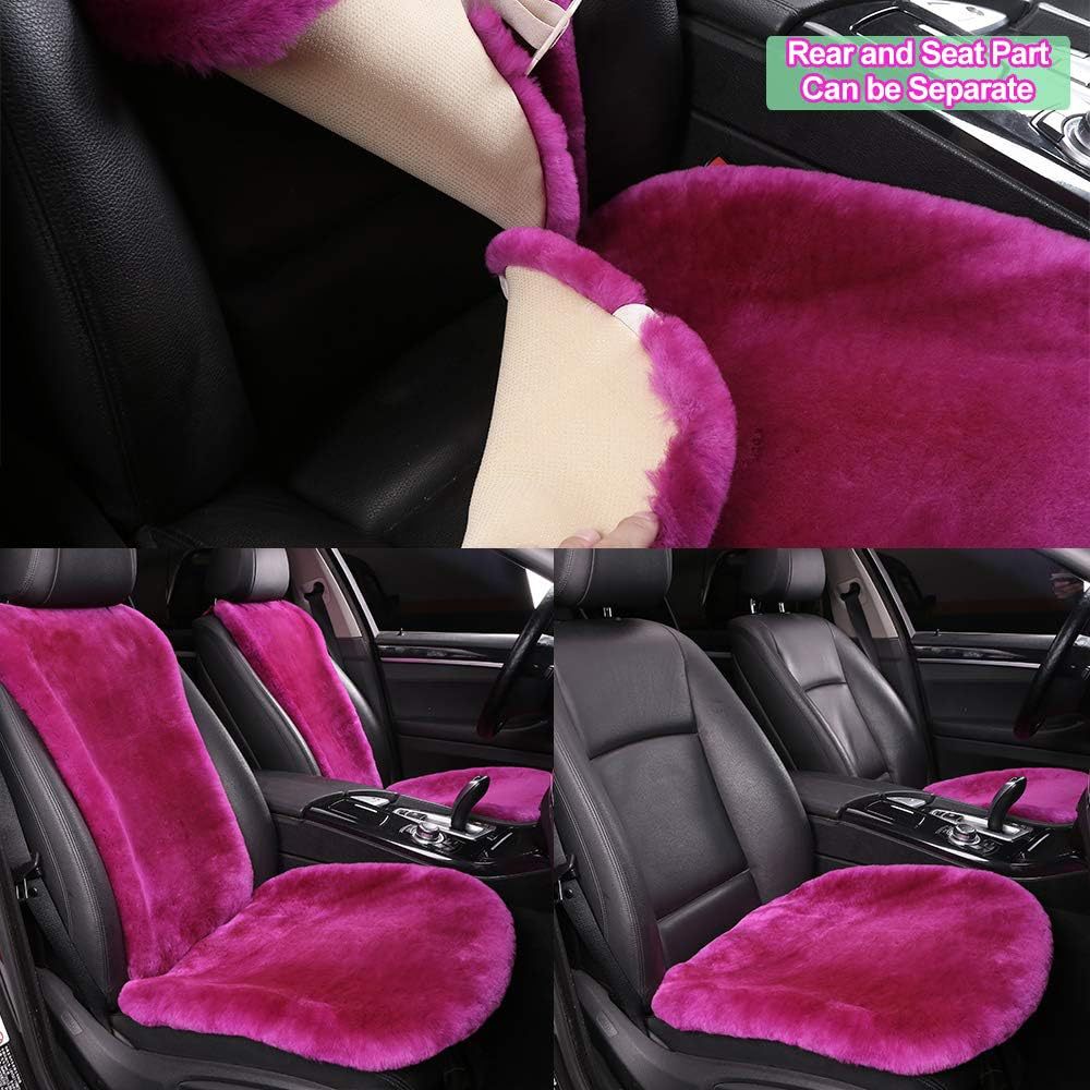 Car Cushion Winter Wool Single Seat Cushion Real Wool Fur One-piece Single Seat Full Leather Cushion Car Cushion