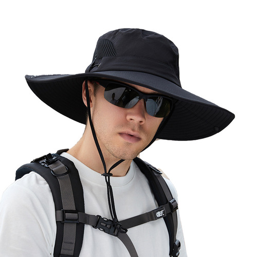 9207 fisherman hat men's summer hat large brim sunshade outdoor hat mountaineering sun protection breathable sun hat men's cycling