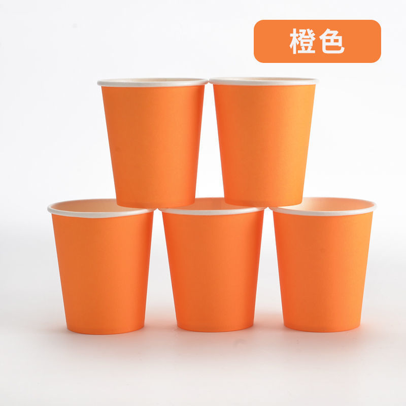 カラーDIY紙コップ使い捨て紙コップ手作り紙コップ純色早教幼稚園児童混装|undefined
