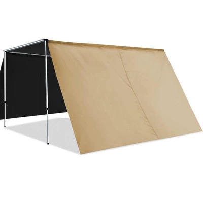 Avtomobil yan çətirləri — Black Vinyl Canopy Sunshade Suv - excluding-canopy-khaki-side-fabric-16x25