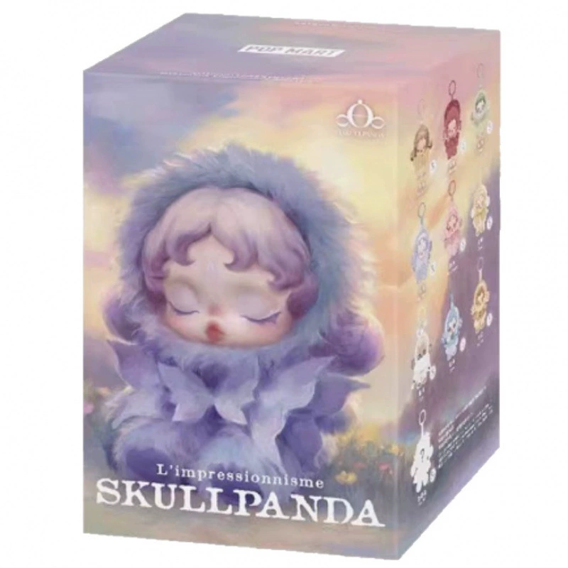 POPMART SKULLPANDA Оптическое ткачество Garden Series SP Второе поколение Клей Эмаль Лицо Плюш Блад Бокс