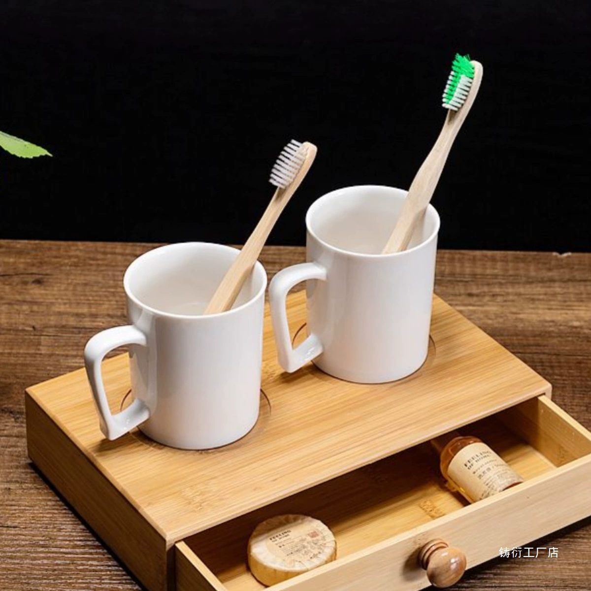 Ящик для хранения ящиков, бамбуковый ящик для хранения принадлежностей для отеля B&B, органайзер для туалетных принадлежностей, настраиваемый журнал