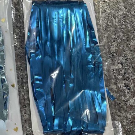 1*2 m cortina de seda de lluvia decoración de fiesta de cumpleaños pared de fondo borla dorada película de aluminio cortina de seda de lluvia fábrica al por mayor