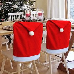 クリスマス装飾品不織布クリスマス椅子カバー赤クリスマス椅子カバー現物クリスマステーブル装飾品