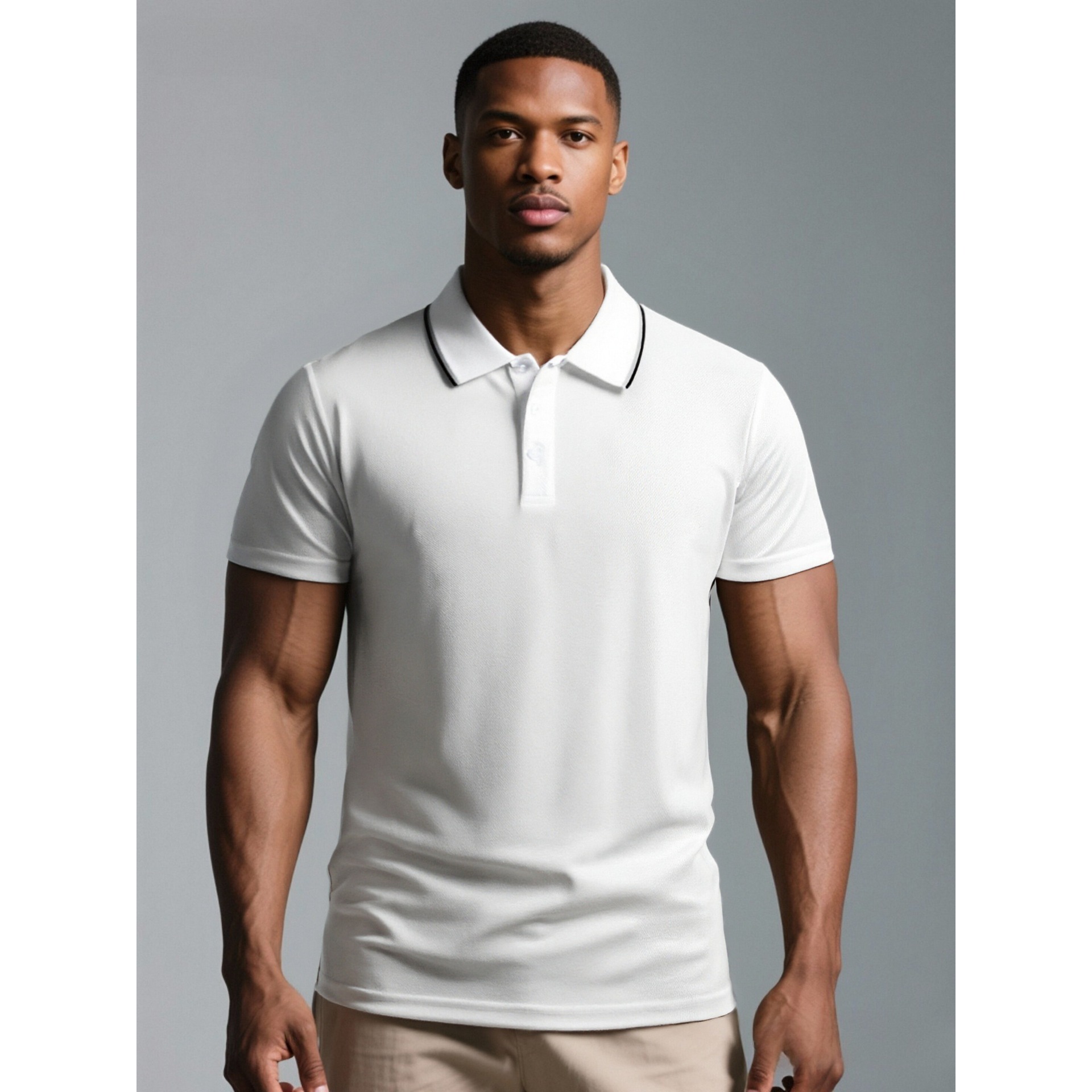 Foreign Trade Cross-Border Spot Wholesale European Size Cross-Border Popular Short-Sleeved Polo Shirt for Men in Summer