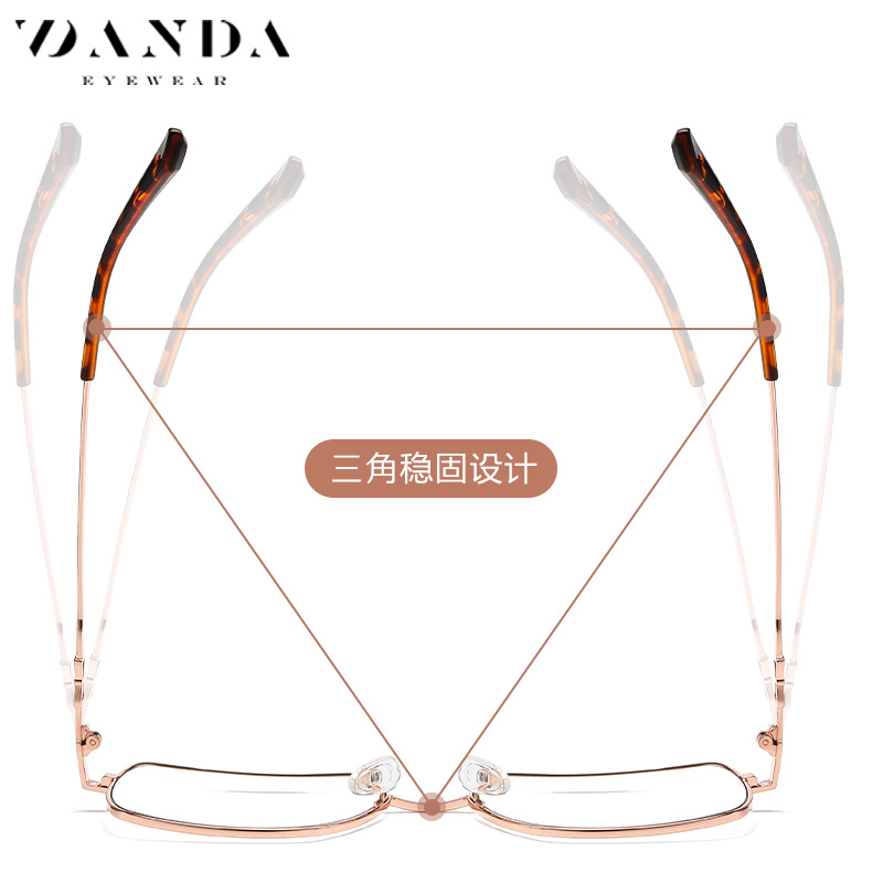 Nueva moda gafas Marco de las mujeres marco grande gafas lisas JS8603 Europa y América calle tiro ins estilo de moda Anti-azul gafas de luz