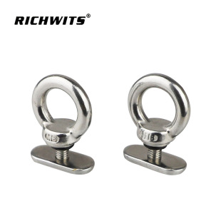 Slide rail track locking rings stainless steel 316 kayak RV tent canoe Marine modification hardware