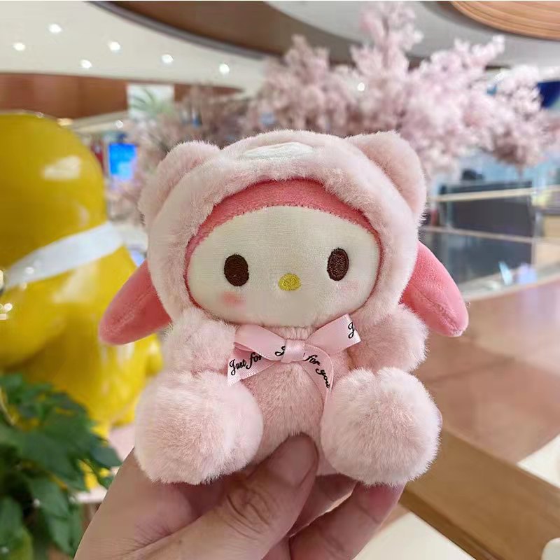 Colgante de felpa sanliou yugui perro llavero accesorios muñeca coolomi muñeca regalo juguete