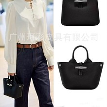 跨境龙镶包竹节水桶包手提包2025潮流春季上新款大容量单肩斜挎包