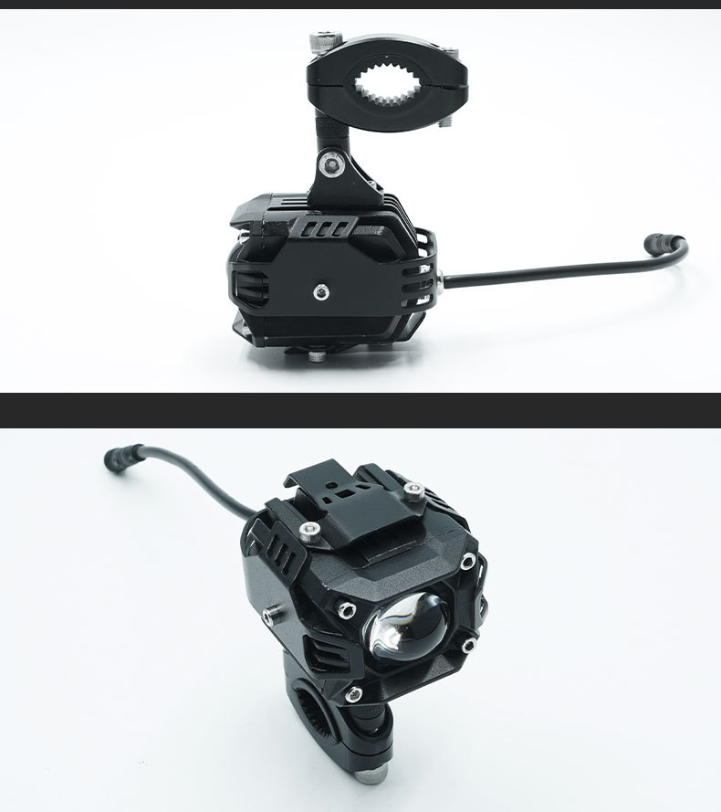 New Motorcycle Led Spotlight Electric Vehicle Paving High and Low Beam Headlight External Strong Light Super Bright Lens Headlight