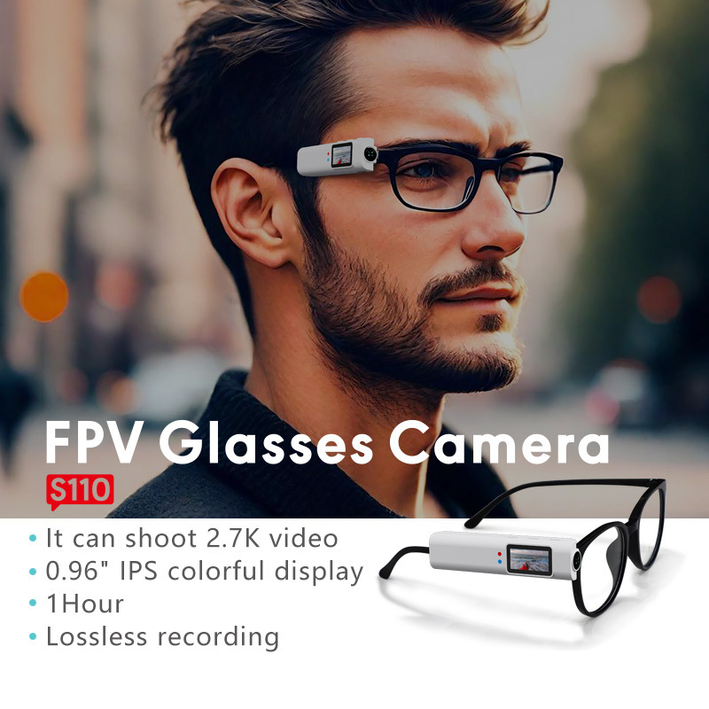 New Glasses Sports Camera 1080P Hd Wifi Mobile Phone Interconnection Head-Mounted Replacement Glasses Recording and Video