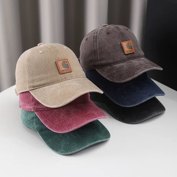 Women's Baseball Cap Summer Sun Hat Workwear Washed Vintage Casual Soft Top Duckbill Cap Men's Trendy Brand Ins