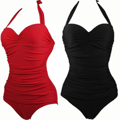 Alibaba.com Amazon Wish Best Selling Swimwear Beach Swim Fashion Sexy Solid Color One Piece Swimwear Wholesale