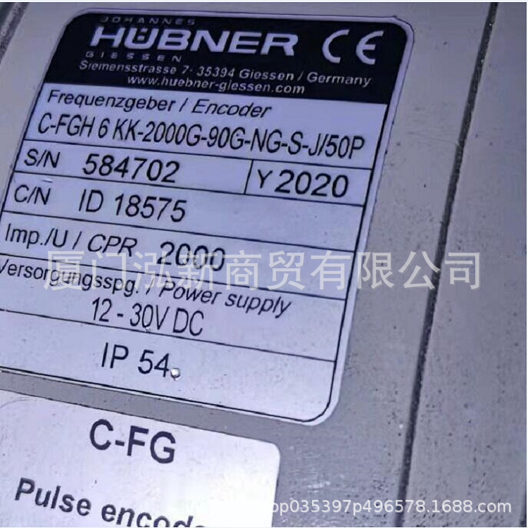 霍伯纳编码器C-FGH6KK-2000G-90G-NG-S-J/50P 配置相S/N：584702