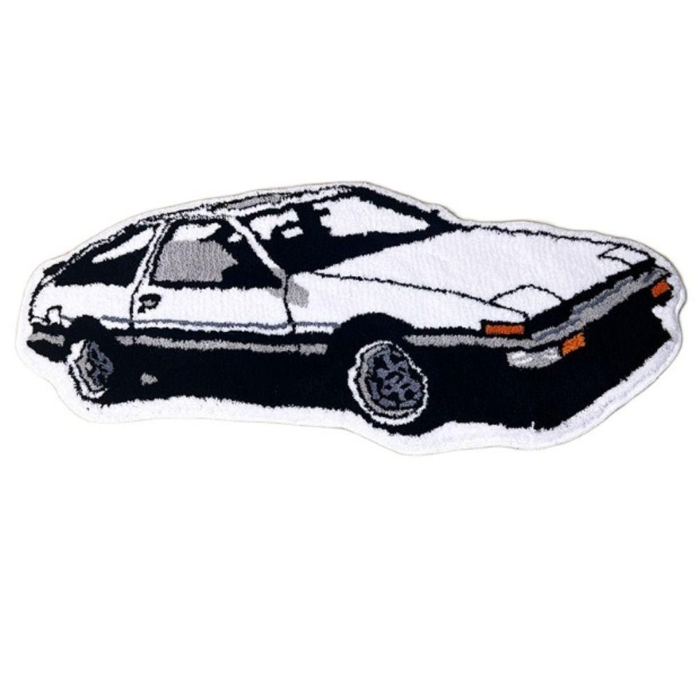 Cartoon Car-Shaped Carpet, Bathroom Water-Absorbent Non-Slip Floor Mat, Home Bedroom Decorative Floor Mat, Stain-Resistant Plush Carpet
